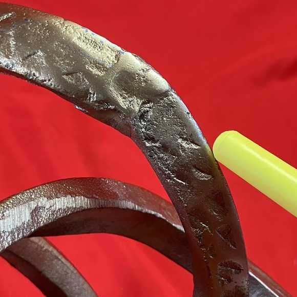 Vintage Gold Tone Metal Knot / Abstract Art / Modern Sculpture Painted / Flaw - Picture 15 of 16